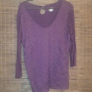 BUNDLE TO SAVE💲Womens Merona Lace Front Tee Knit Top